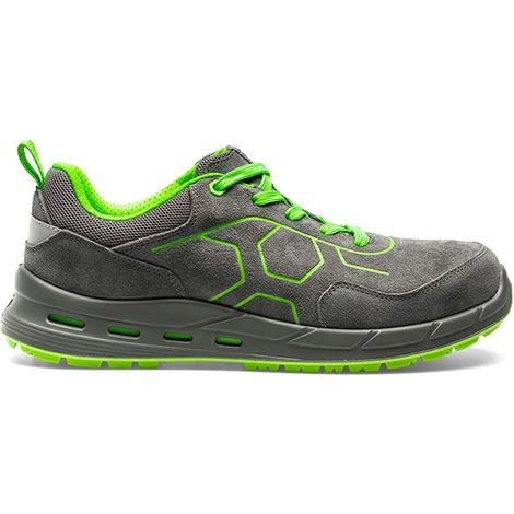 Sottozero Work NORAD S1PS ESD Scarpe Antinfortunistica Lavoro Pelle Scamosciata Grigio/Verde - 40