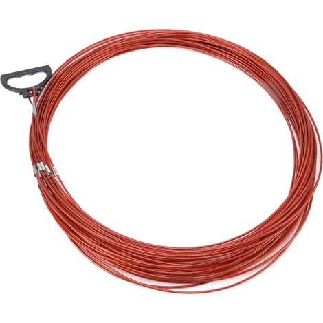 Corde de mesure en acier gainé 30m, corde de forage pour puits profond, corde de jalonnement de chantier, câble de mesure pour pieux forés (modèle gainé) (1/5)