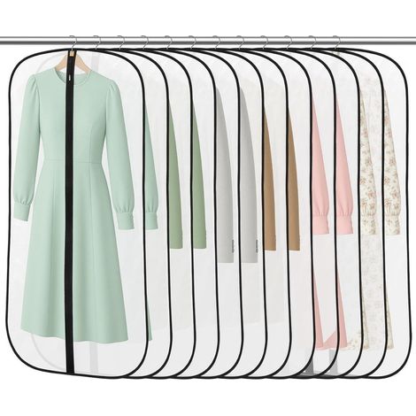 Funda Para Ropa - PEVA Impermeable - 60x120 cm - Para Abrigos Trajes y Camisas - 12 Unidades (1/5)