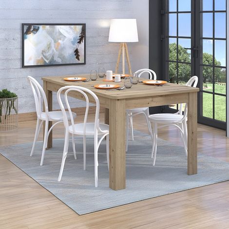 Ausziehbarer Tisch Colosimi, 8 Plätze, 160x90,5x76,5h cm, Eiche Braun Asteiche (1/5)