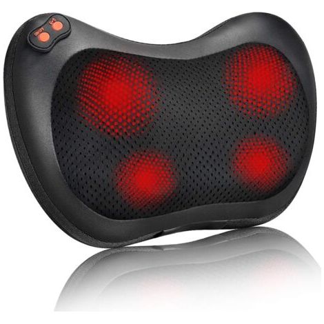 QORVA-Massager de dos, Massager de cou Shiatsu avec la chaleur, Massager de dos électrique pour l’épaule, le dos, la jambe, Massage de pétrissage de tissu profond pour soulager les Muscles, oreiller d (1/4)