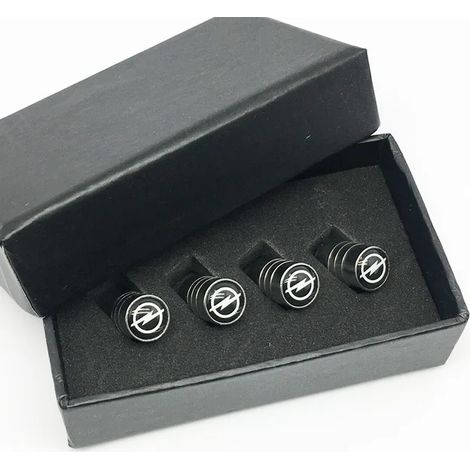 (Boîte de 4 bouchons) 4 bouchons de valve de pneu avec logo de voiture, compatibles avec Opel Corsa, Insignia, Astra, Antara et Meriva. Accessoires auto (1/5)