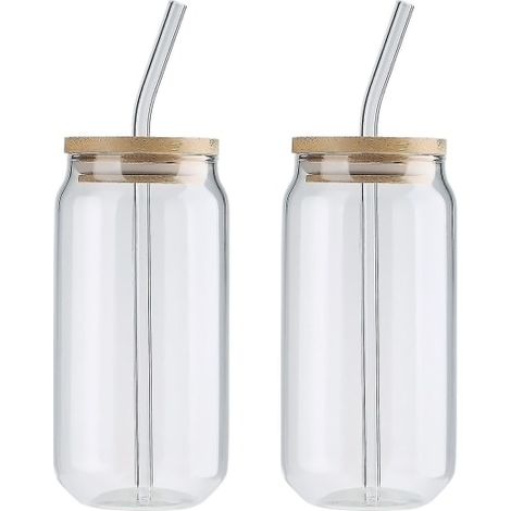 verres à boire, un bocal, un verre à lait et une paille. (1/5)