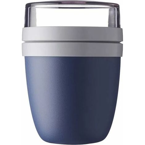 Pot à déjeuner - AYXXH - Ellipse - 500 ml - Compatible congélateur/micro-ondes/lave-vaisselle - Bleu (1/4)
