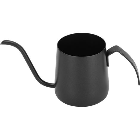 Cafetière/bouilloire à long bec en acier inoxydable 304 antiadhésif pour la maison, les cafés et les restaurants (noir, 250 ml) (1/5)