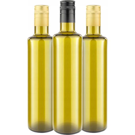10x DORICA OLIVE BOTELLA 500ml para aceite de oliva y zumo + TAP脫N (1/5)