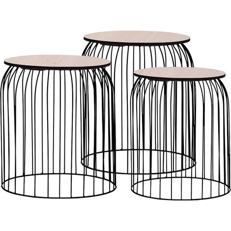 Maison Exclusive - Couchtische 3 Stk. Schwarz (1/5)
