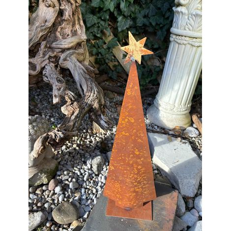Rost Deko kleiner Tannenbaum mit Stern, 40cm - stimmungsvolle, saisonale Dekoration (1/3)