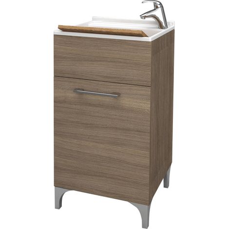 LAVATOIO 1ANTA CM.45X50 ROVERE FUMO