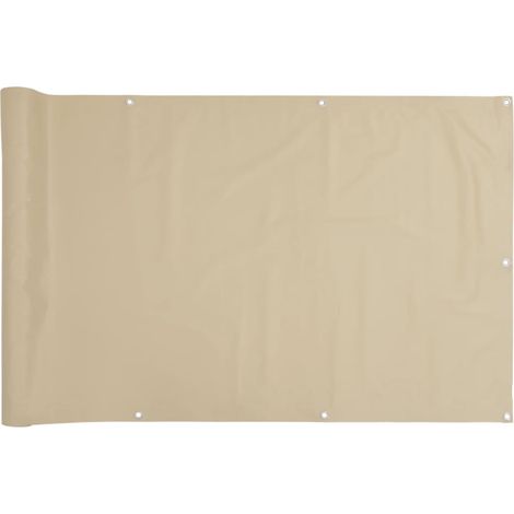 Balcony Screen Beige 90x300 cm Oxford Fabric vidaXL