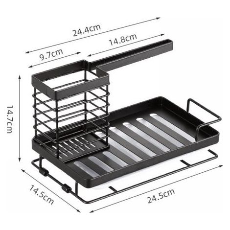 Organizer per lavello da cucina, portaspugne da cucina, organizer da cucina in acciaio inossidabile, portaoggetti per lavello antiruggine (1/3)
