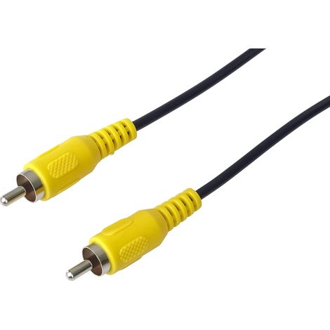 Câble RCA 1,5 m, 1X Fiche vers 1X Fiche, Câble de Connexion Audio Vidéo, Stéréo, pour TV, Téléphones Portables, Mp3, HiFi, Couleur Noir
