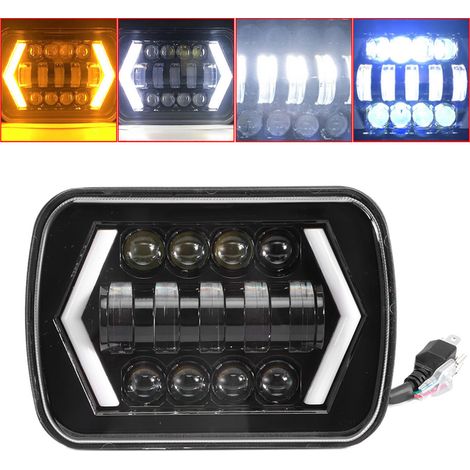5x7 Zoll LED-Scheinwerfer, quadratisch, Fern-/Abblendlicht, passend für Jeep (1/5)