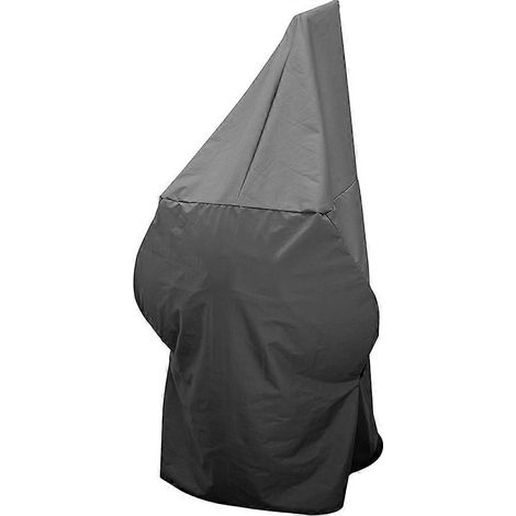 Housse de protection contre la pluie et la neige avec cordon de serrage pour fontaines de patio de 50 pouces de haut, adaptée aux jardins de patio extérieurs. (1/5)