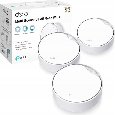 Système maillé TP-LINK Deco X50-PoE (pack de 3) avec PoE