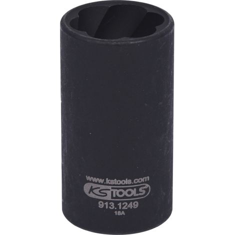 Douille à chocs spéciale écrous abimés 1/2'', 19 mm, L.50 mm - sur carte (1/5)