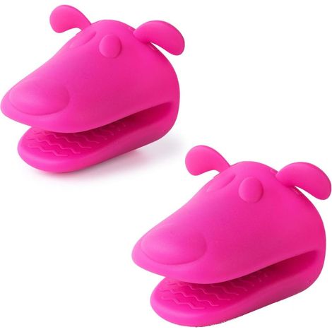 Set mit 2 Mini-Ofenhandschuhen aus BPA-freiem Silikon, hitzebeständig, Farbe Co (1/3)