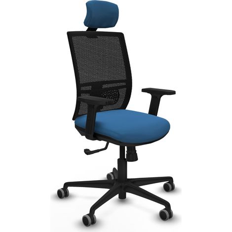 Chaise de bureau piqueras y crespo Yunquera sincro appui tête ajustable roulettes parquet (1/2)