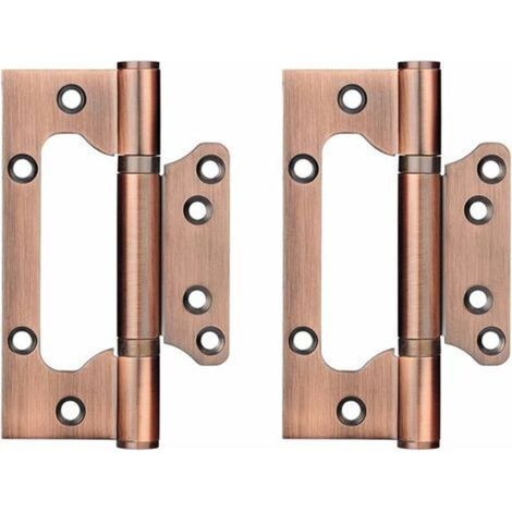 Stainless Steel Hinges,4 Inch Rectangular Leaf 100mm Door Hinges, Antique Red Copper,4pcs (1/5)