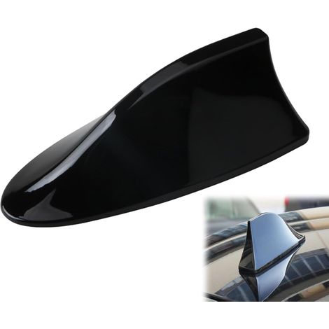 Shark Fin Aerial, Car Antenna Replacement with Enhanced Radio Signal, Universal Fit for Cars SUVs Trucks Vans, No Drilling Installation, Black Shark Fin Antenna Design