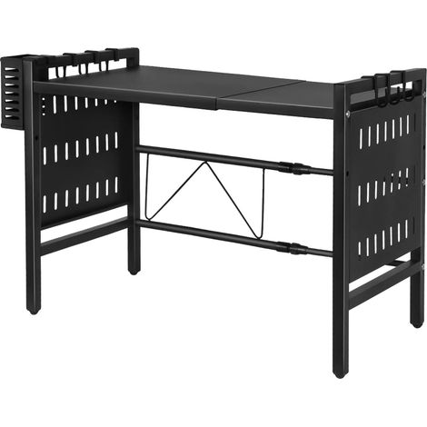 Mikrowellenhalter, verstellbares Design, robuste Konstruktion, schwarz (1/2)