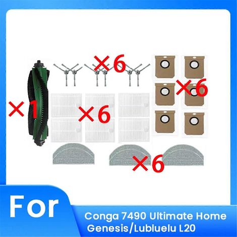 Lot de 25 pièces de rechange pour robot aspirateur Ultimate Home 7490 / L20 (1/5)
