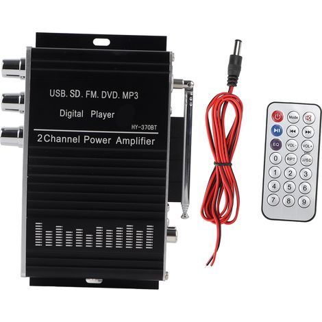Amplificateur Audio Bluetooth HIFI Stéréo pour Voiture avec Lecteur FM Numérique et Télécommande (1/5)