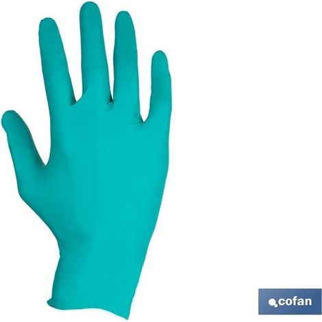 Gants stériles en nitrile vert, 100 unités, protection phytosanitaire et sans poudre