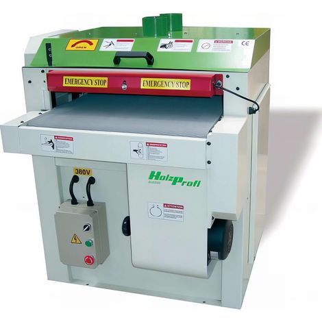Ponceuse stationnaire double rouleaux 635 mm – Puissance 4000 W – Vitesse variable – Pour ponçage de grandes surfaces – Holzprofi