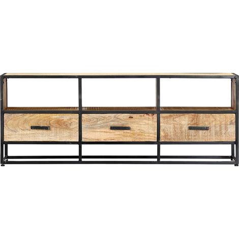 Maison Exclusive - TV-Schrank 120x30x45 cm Massivholz Mango (1/5)