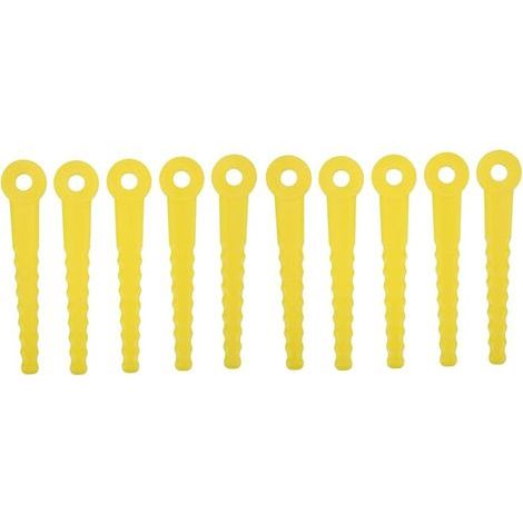 50 pièces Accessoires de Lames en Plastique de Rechange, Lame en Plastique pour Tondeuse à Gazon, tête de Coupe ABS L100 pour Tondeuse à Gazon 8mm (1/5)