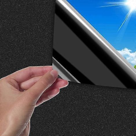 Film occultant autocollant pour vitres, noir, 200 x 44,5 cm (1/5)