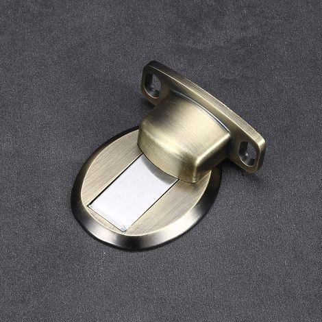 Butée de porte magnétique en métal robuste avec support de sol de 3 m vis auto-adhésives cachées Bronze Bronze 2 pièces (1/2)