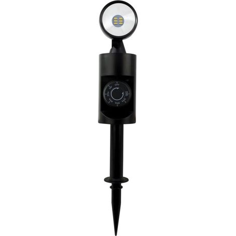 Spot de jardin LED Spike Countdown avec piquet 6x05W noir