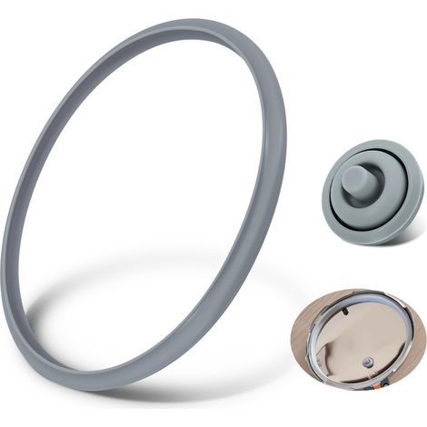 Anelli di tenuta in gomma per pentole a pressione WMF - Anello di tenuta da 22 cm + anello segnale di cottura per WMF Perfect - Per 3L, 4.5L, 6.5L, 8.5L - Adatto per uso alimentare e (1/5)