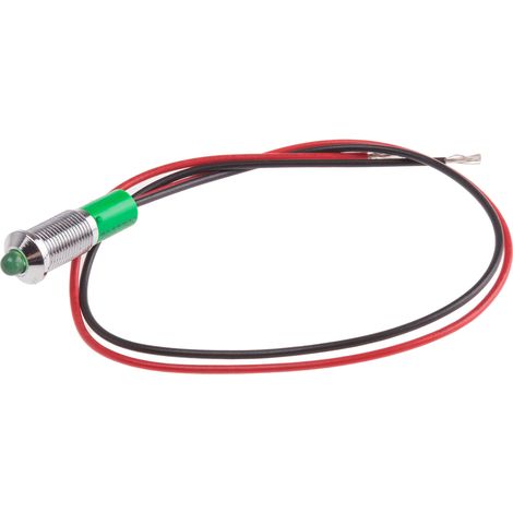 Voyant LED lumineux Vert RS PRO, dia. 6mm, 12V c.c., taille de la lampe 3 mm, IP67 ( Prix pour 1 )