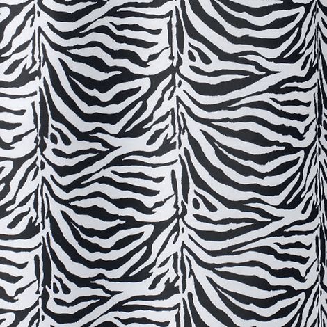 Tenda per doccia 2 lati in tessuto Zebra Nero 180 x 200 cm per piatti doccia fornita senza ganci Zebra Nero 180x200 Cm (1/2)