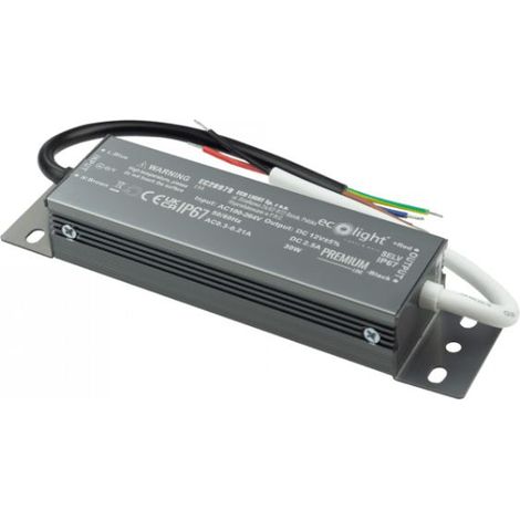 Hermetisches LED-Netzteil 30W 12V IP67 Premium Eco Light EC20979 (1/5)