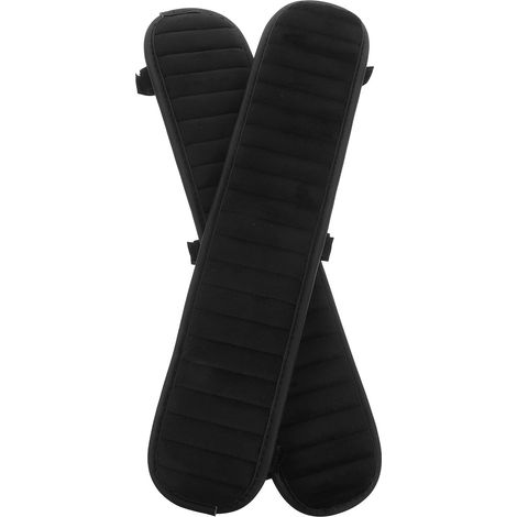 Housse Accoudoir en Peluche pour Chaise de Bureau Noir, Coussinets Protecteurs Confortables et Chauds, Design, Usage Bureau (1/5)