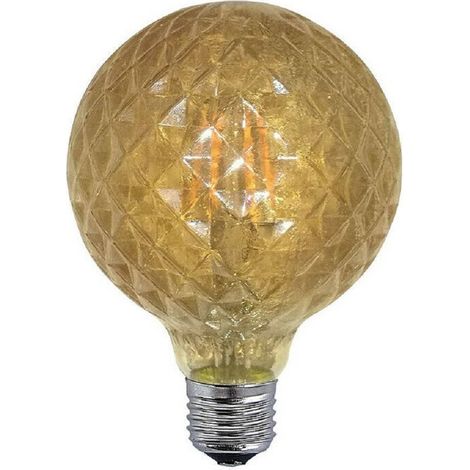 TrAdE Shop Traesio - Lampadina Filamento Sfera Ambra E27 4w Stile Vintage Retro Luce Decorativa Td-oc - (1/2)