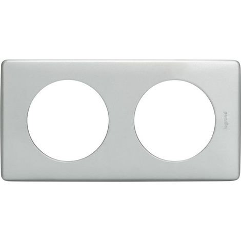 Legrand 066782 Plaque Céliane 2 postes finition Alu Naturel (1/3)