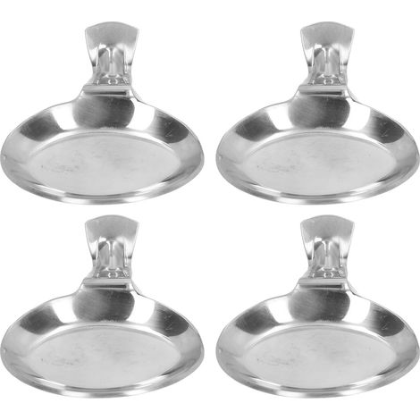 Löffel- und Gabelhalter, rutschfest, aus Edelstahl, Saucenteller, Gabel- und Messerhalter, geeignet für Zuhause, Partys und Restaurants, 4er-Set (1/5)