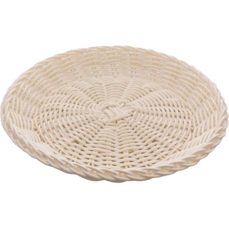 Assiette blanche effet tressé, diam. 23 cm (lot de 10)