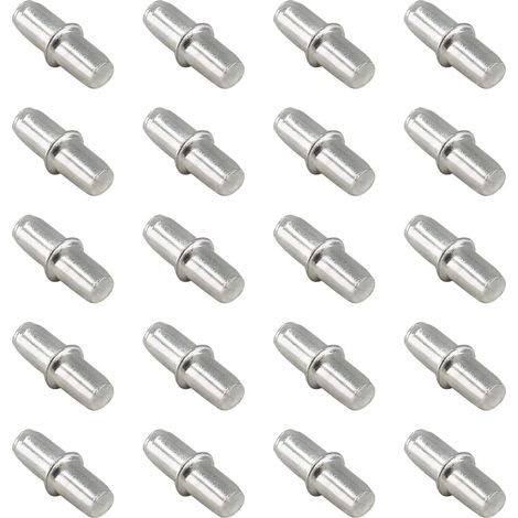 50 pièces (axe central de 11 mm à 5 mm) : support d’étagère en verre, support de cloison de meuble en alliage de zinc, plaque à ventouse en acier inoxydable (1/5)
