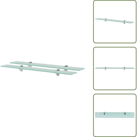 Schweberegale 2 Stk. Glas 70x10 cm 8 mm - Wandregal - Glasregal - Badezimmerregal - Dekoratives Regal - Modernes Regal (1/5)
