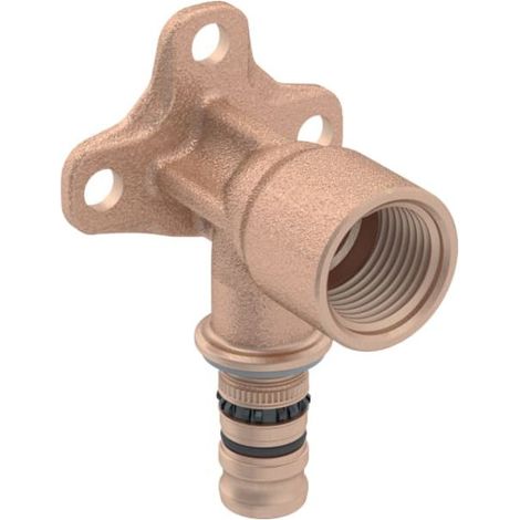 Geberit Support de connexion Mepla 602293005 Ø 20mmxRp 1 / 2x52mm, bronze à canon, 90 degrés