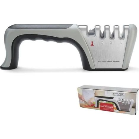 Aiguiseur Couteaux, 4 en 1 Affuteur Couteau Professionnel avec Une Paire de Gants Anti-Coupure, eguiseur de Couteau (1/4)