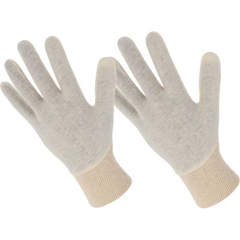 Gant coton interlock pour femme écru T8 - SINGER - JE300FL