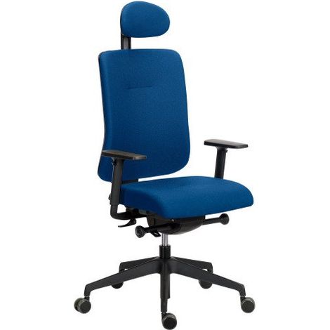 Chaise de bureau Ofys tissu avec accoudoirs 3D et appui-tete - Bleu - Maxiburo (1/5)
