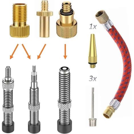Adaptateur de valve de vélo français SV Dunlop DV Sclaverand AV Autoventil aiguille